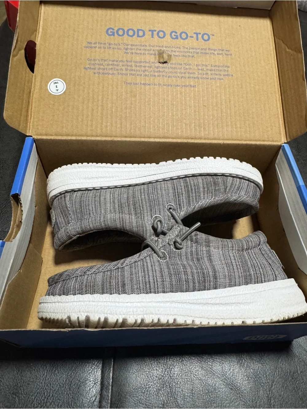 Hey Dude Kids Slip-On Sneakers in Gray